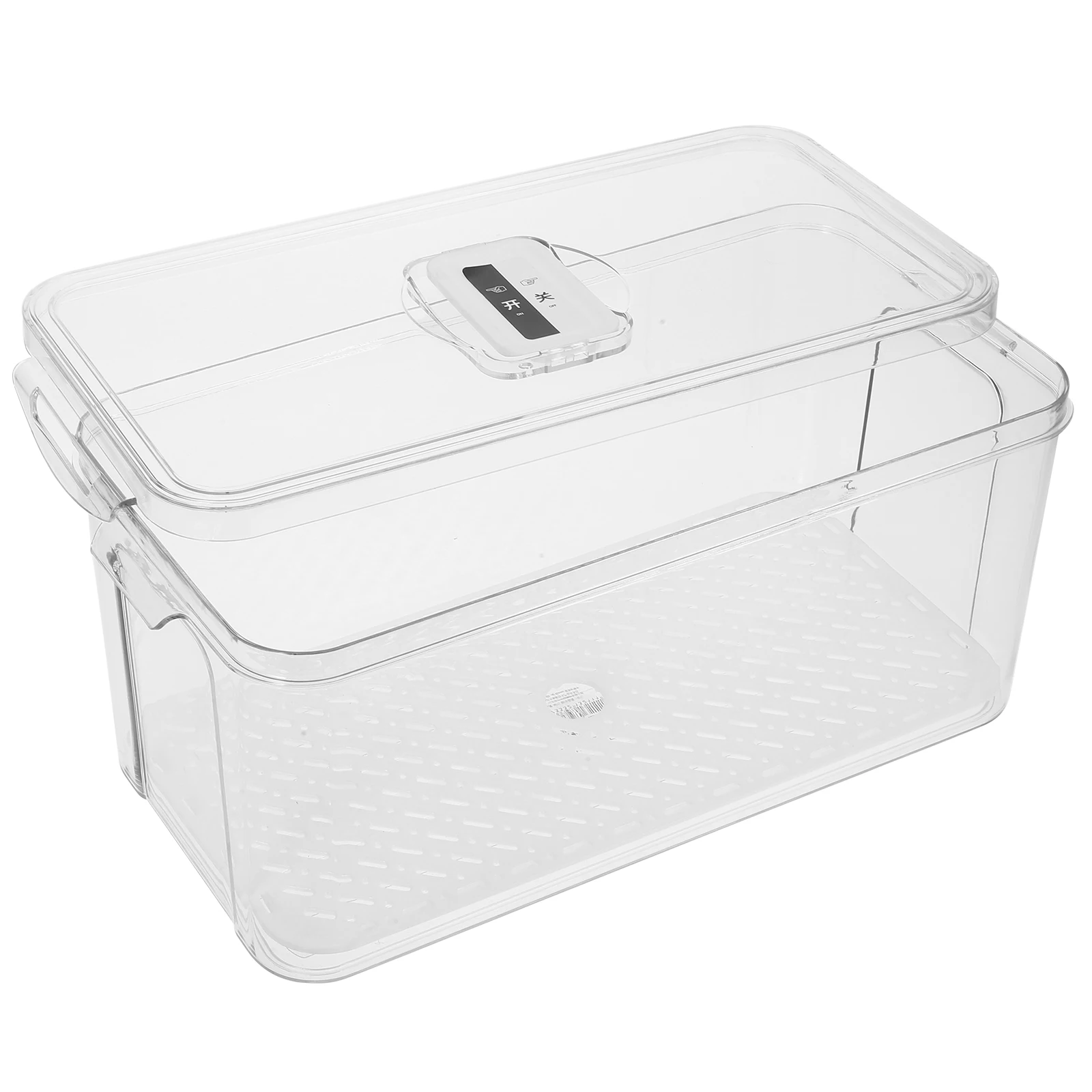 

High Capacity Crisper Storage Box PET PP Material Fridge Fruit Vegetable Bread Nuts Meat Stackable Transparent Drain Plate Food