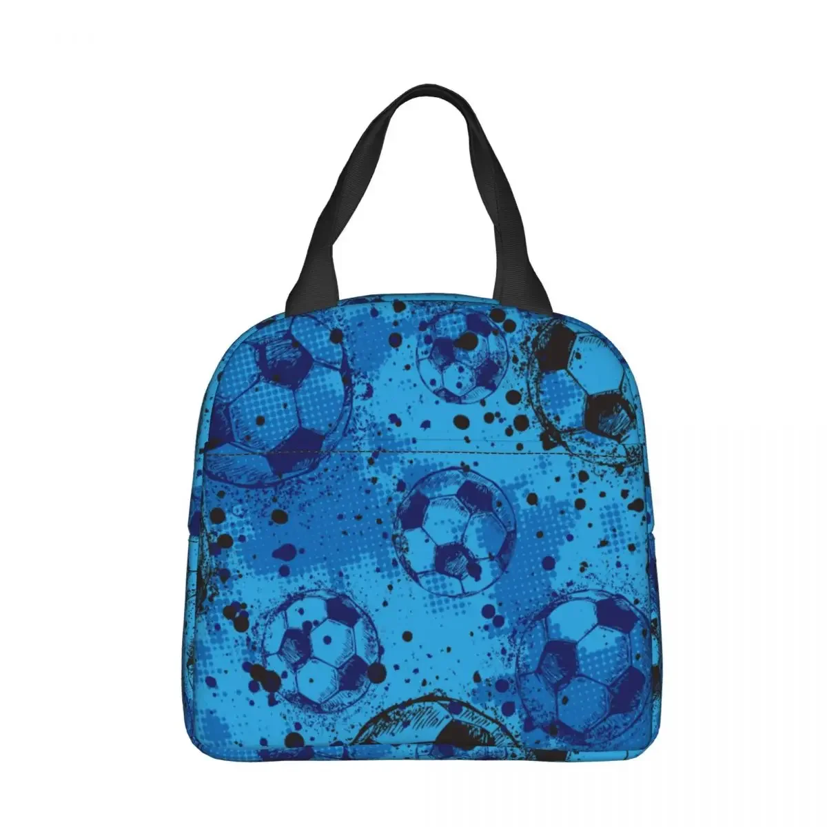 Cartoon Soccer Ball Football Insulated Lunch Bag Thermal Bag Meal Container Portable Tote Lunch Box Food Storage Bags Beach