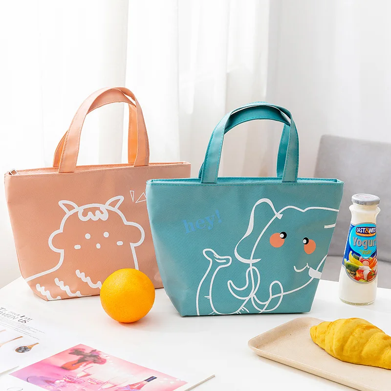 Kids Lunch Bags for Women Cartoon Bento Bag Minimalist Student Handbag Insulated Picnic Bag Mother Kids Bags for Girl Mochila