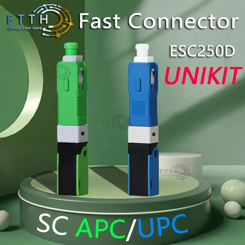 

FTTH Tool UNIKIT ESC250D SC APC & SC UPC Single-Mode Fiber Optic Quick Connector FTTH SM Optic Fast Connector