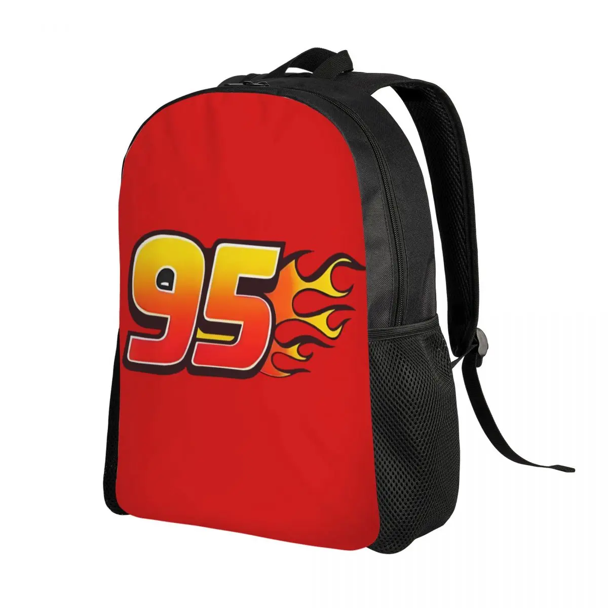 حقيبة ظهر مخصصة للسيارة 95 Lightning Mcqueen للنساء والرجال مقاومة للماء للمدرسة والكلية وسباق السيارات حقيبة كتب مطبوعة #2