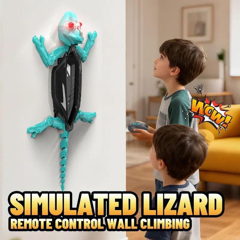 Nuevo camaleón lagarto pared escalada coche simulación gecko animal escalada coche coche de control remoto para niños