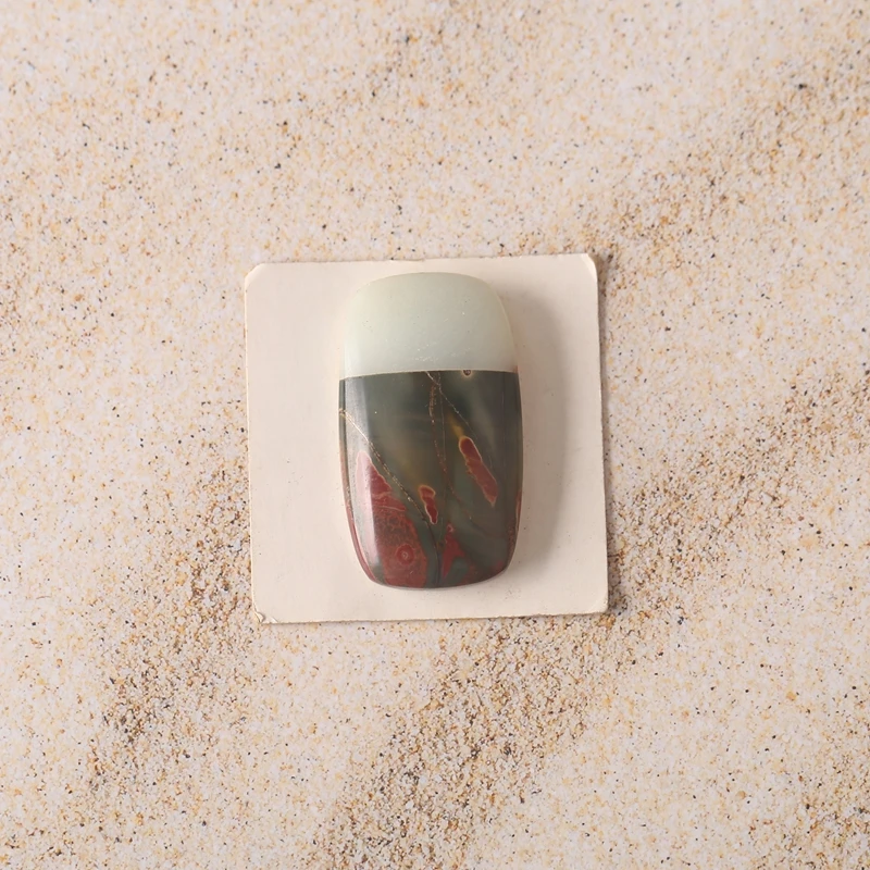 

Ювелирные изделия из натурального камня для женщин, разноцветная бусина Пикассо, яшма, амазонит, говлит, интрасия, кабошон, 35x20x6 мм, 9,8 г