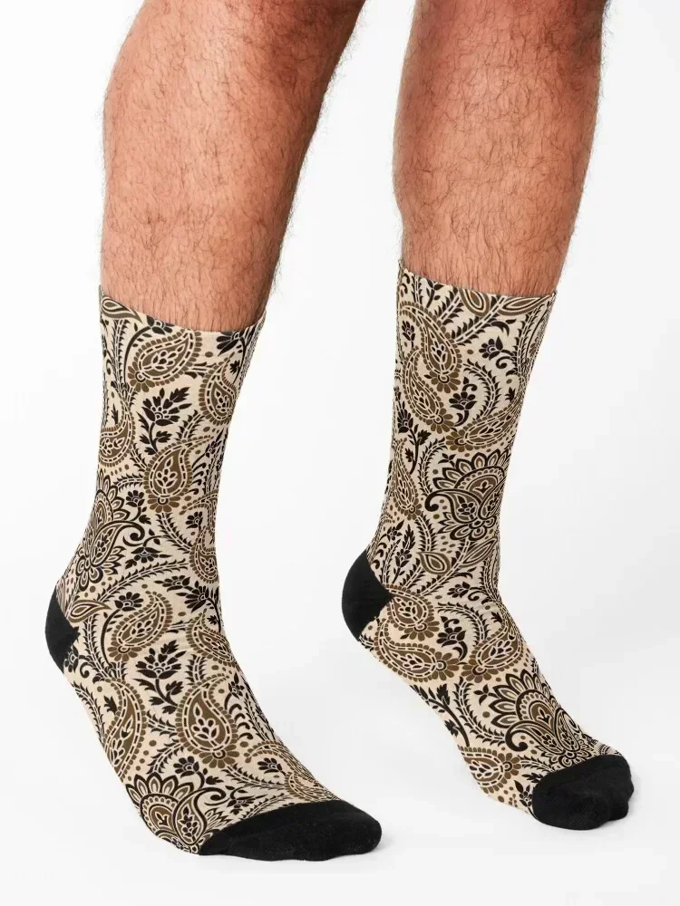 Brown Paisley Socks football luxe Socks For Girls Men's