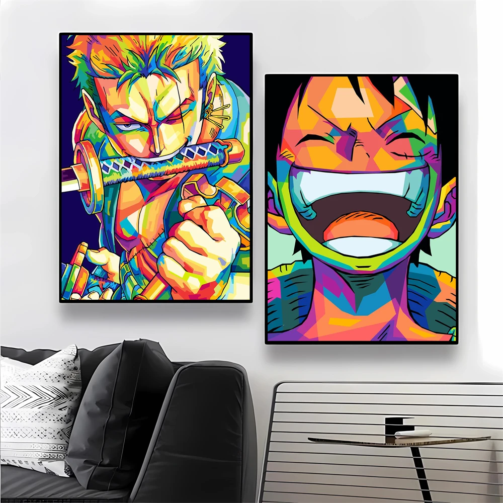 

Canvas HD Print Posters One Piece Decorative Gift Roronoa Zoro Anime Wall Decor Hanging Children Cartoon Character Poster Toy