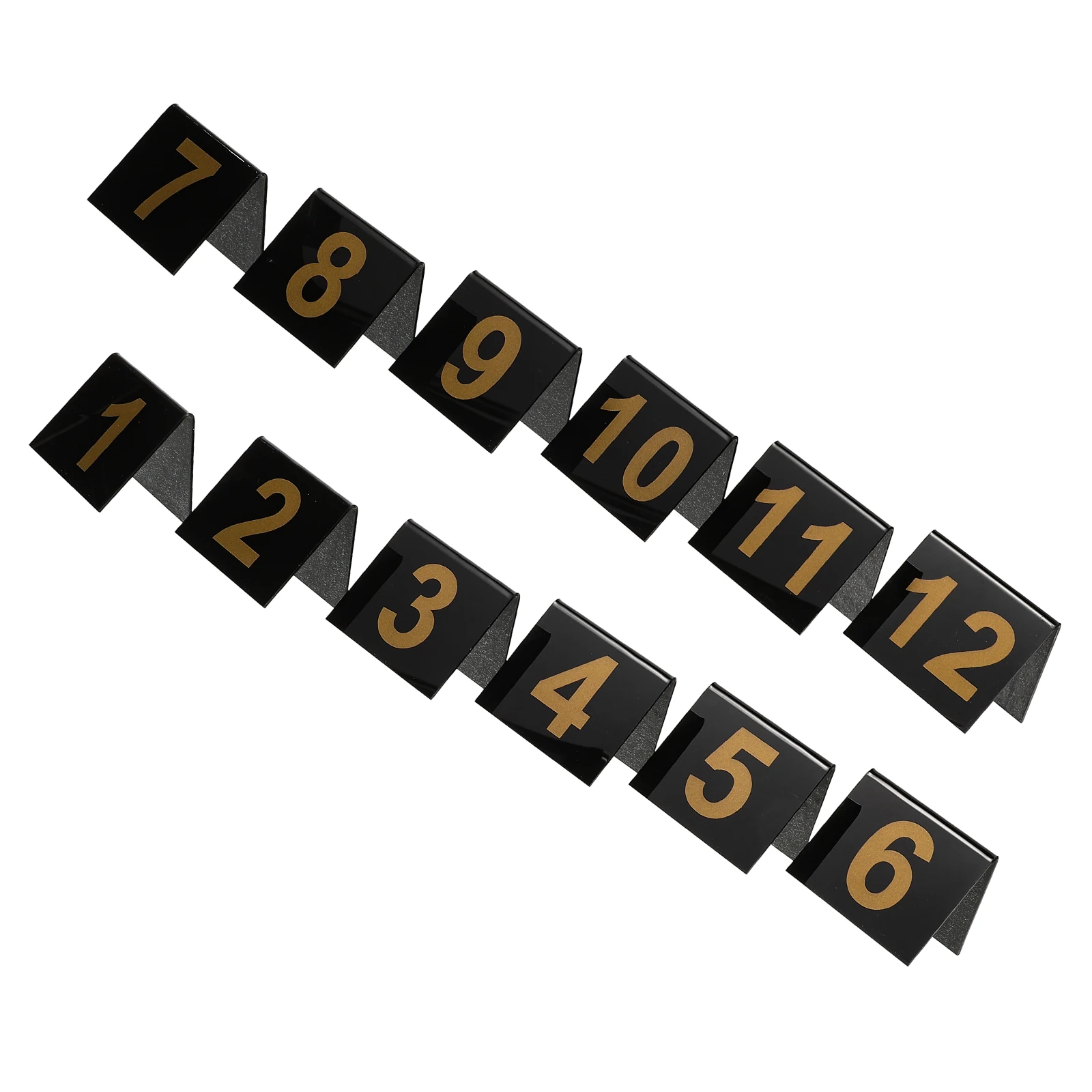 

12pcs Numbered Markers Acrylic VShape Plates Werewolf Games Detective Scenes Halloween Supplies Decorations ID Tents Crime Props