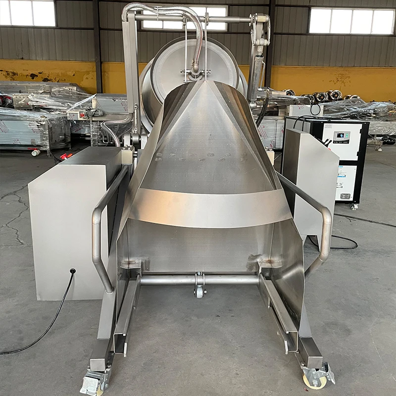 Przemysłowa maszyna do mieszania mięsa, hydrauliczny wakuowy tumbler do marynowania drobiu, owoców morza, do produkcji kiełbas, kurczaka, kaczki i przetwórstwa spożywczego.