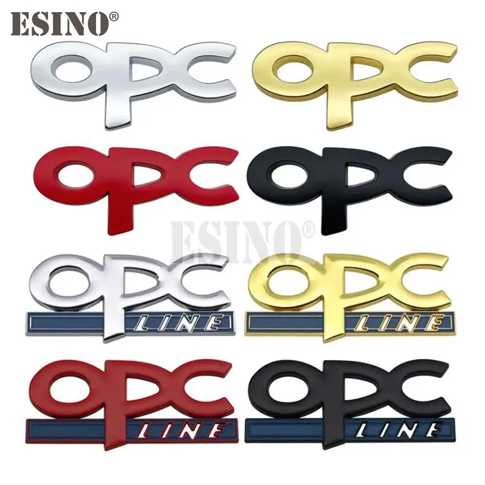 Car Styling OPC Line 3D Metal Zinc Alloy Car Badge Body Fender Adhesive Emblem for Opel Antara Astra Insignia Corsa Mokka Vectra