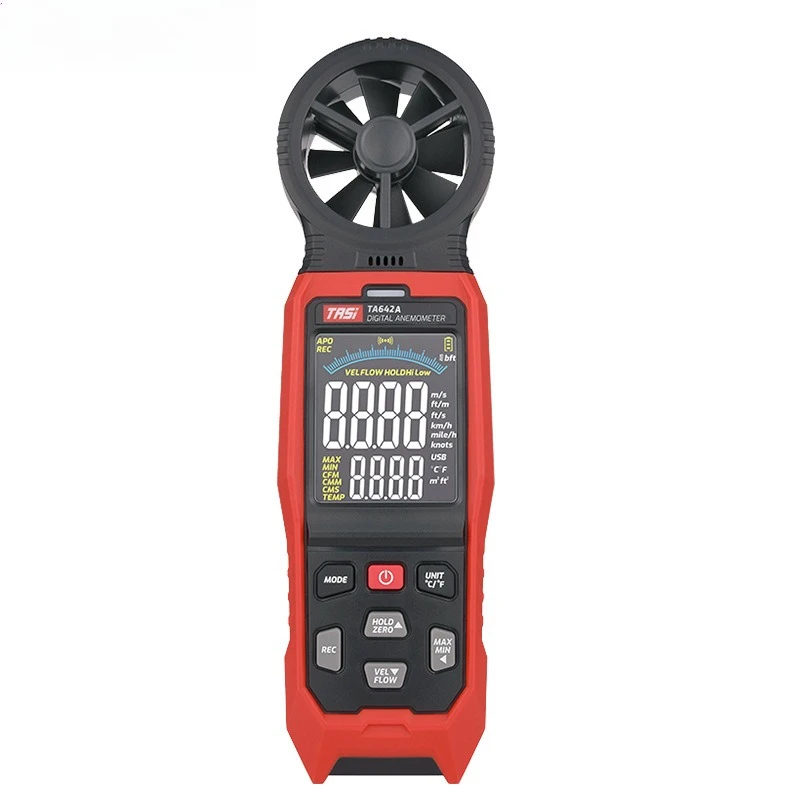 Anemometer TA642A Portable Digital Anemometer, Air Volume Tester, Handheld Anemometer