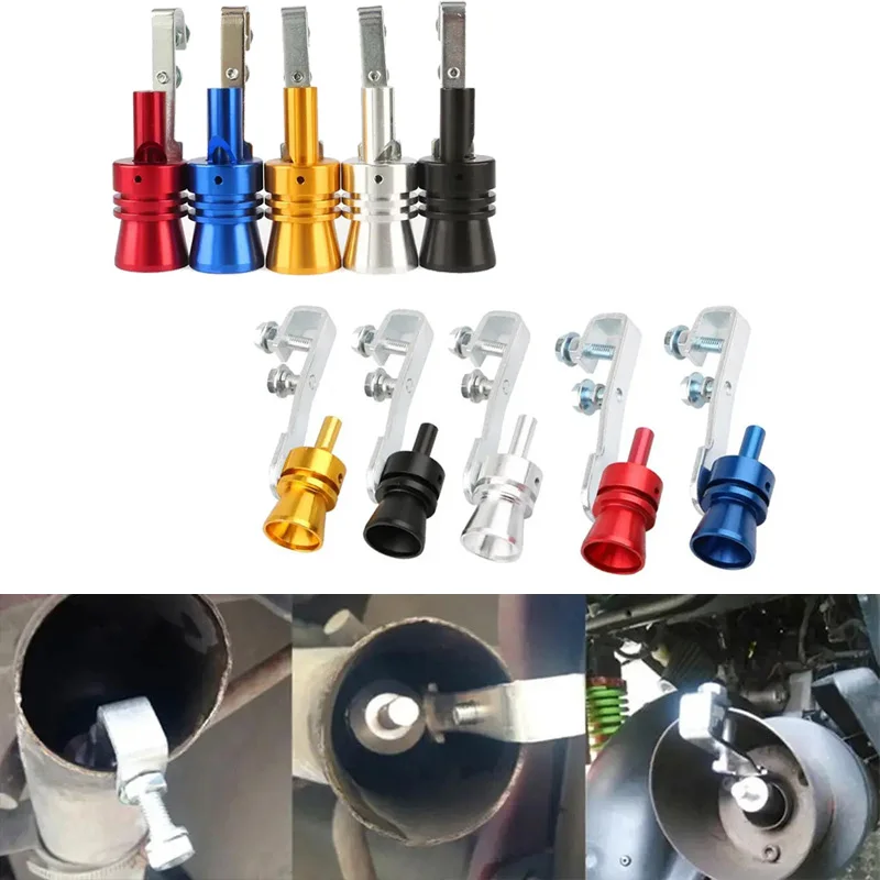 Universal Car Motorcycle Exhaust Turbo Whistle Sound Simulator Modified Tail Throat Exhaust Pipe Turbo Sound Whistle Muffler