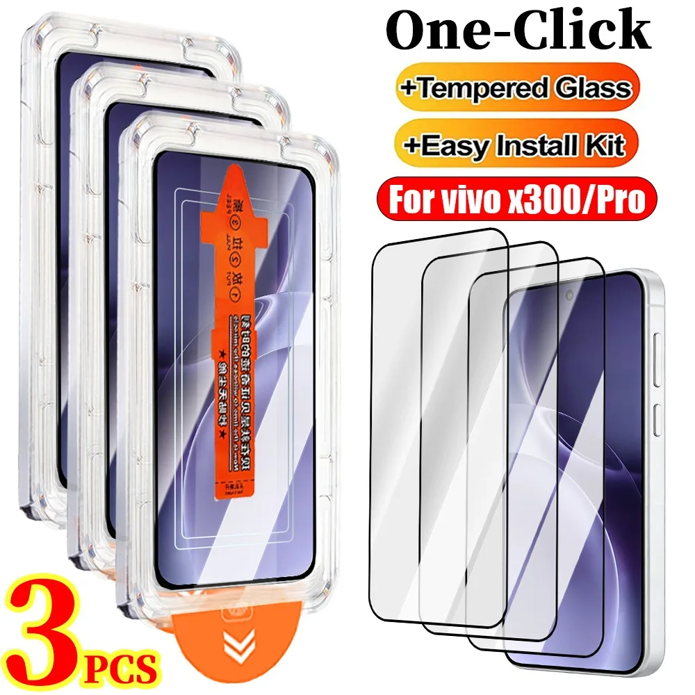 

1-3PCS Tempered Glass for VIVO X300 X300pro HD Dust Free Installation Anti-scratch Full Cover Screen Protection Film Accessories