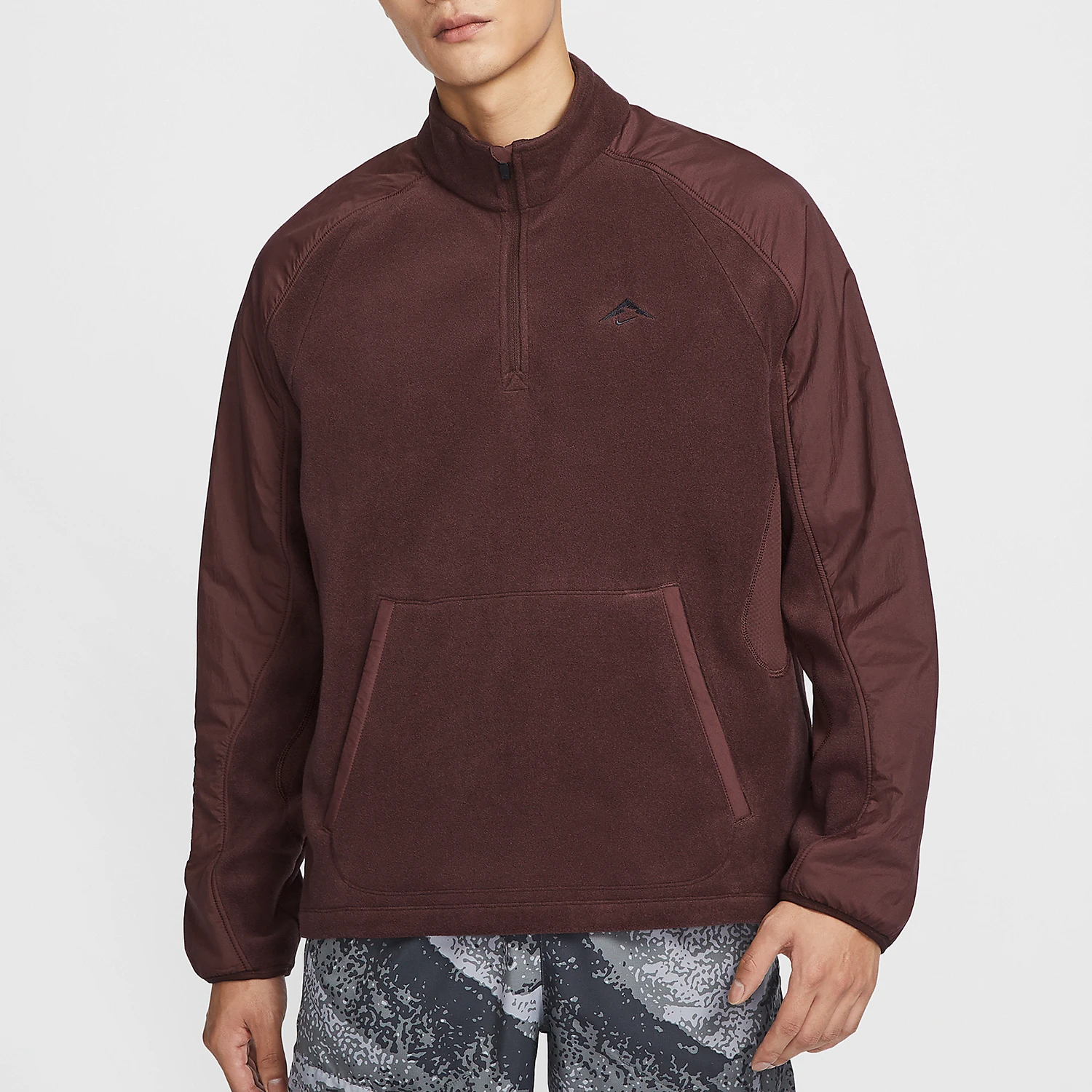 

Nike genuine 2024 Men's Stand-Collar Fleece Hoodie FV9964-652