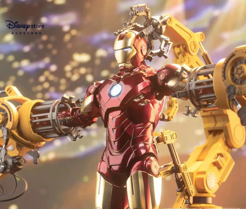 Originele Disney Marvel Iron Man MK3 kan licht uitstralen Model 1:5 Desktop Ornament MK4 Gemonteerd beeldje Set voor verjaardagscadeau voor jongens