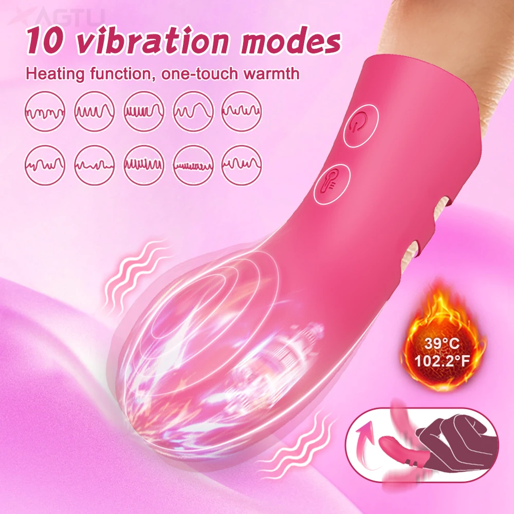 Powerful Finger Vibrator G Spot Fast Orgasm Vagina Clitoris Clit Nipple Stimulator for Women Female Lesbian Sex Toy Adult Goods