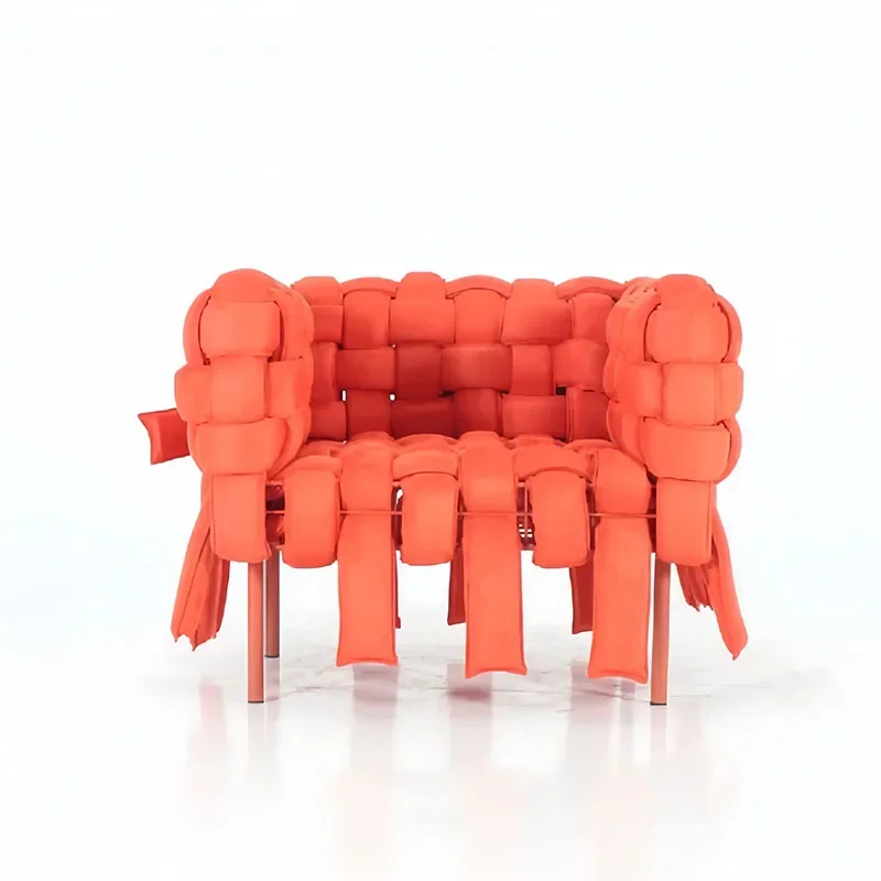 

Designer, knot rope, chair special-shaped, single, backrest, sofa, spicy strip, woven