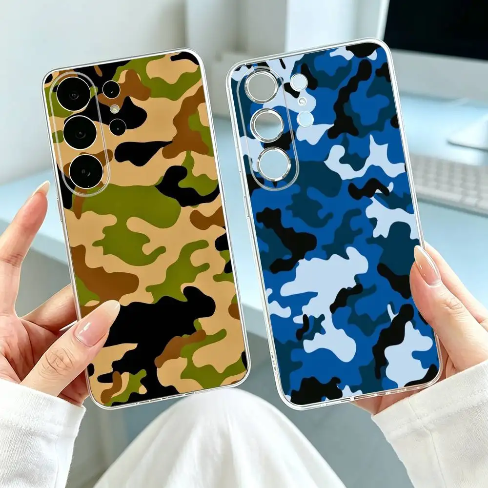 Mimetica Cool Camouflage  Phone Case Transparent Silicone Soft For Samsung S25,S24,S21,S22,S23,S30,Ultra,S20,Plus,Fe Gift