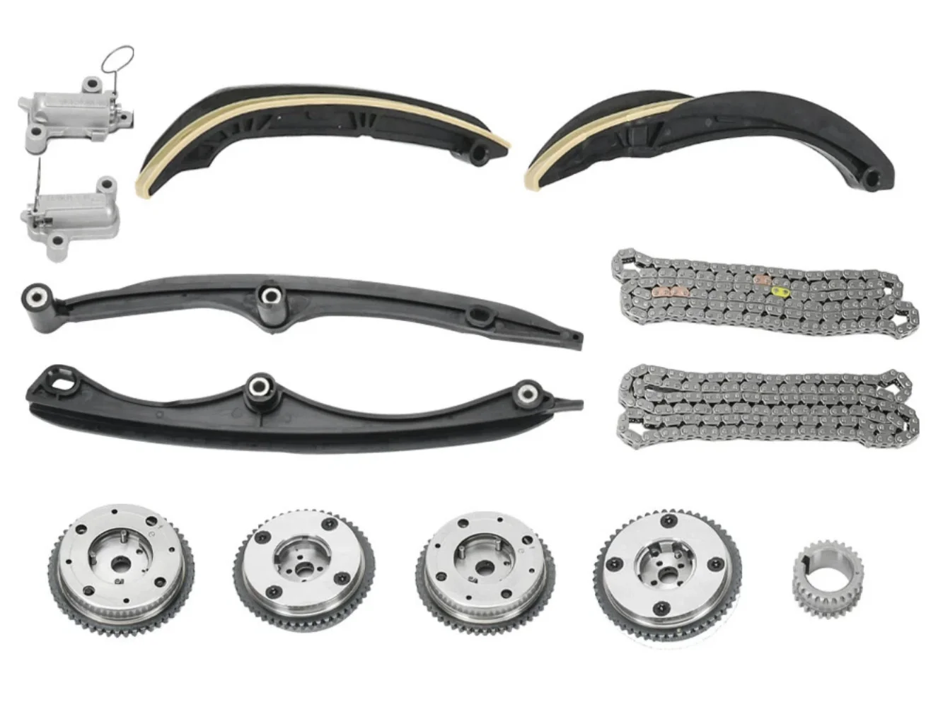 

Подходит для цепи Ecoboost Ford F150 3,5 л 17-24, направляющей, натяжителя с комплектом переключателя фазы.