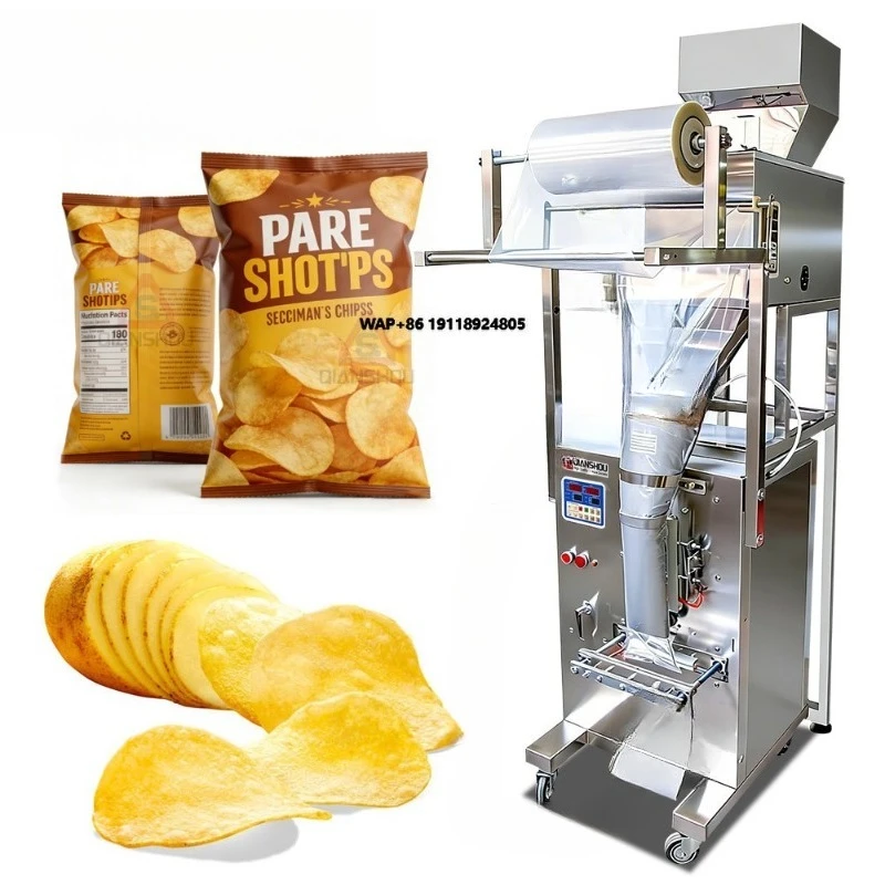Automatic Vertical  Nitrogen Gas 50g Chinchin Plantain Popcorn Banana Potato Chips Packaging Machine
