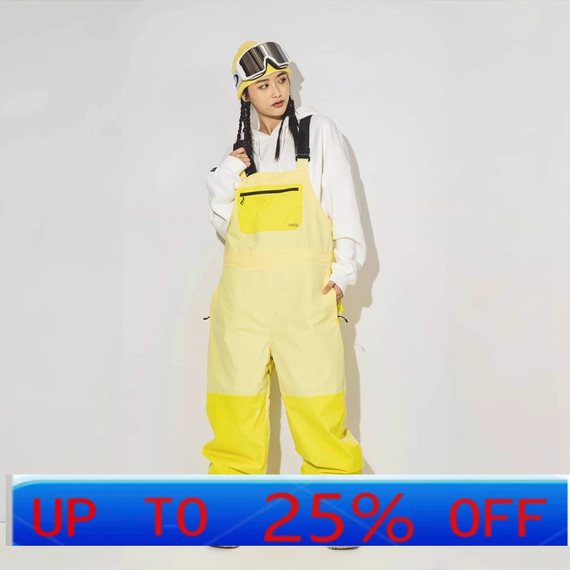 

LMM ski overalls niche splicing women's and men's professional waterproof single and double board back warm and windproof