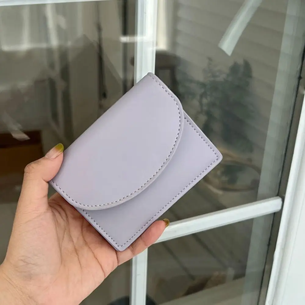 Fashion Design Magnet Buckle Korean Style Wallet Solid Color PU Short Clutch Bag Coin Purse Card Holder Square Coin Purse Travel