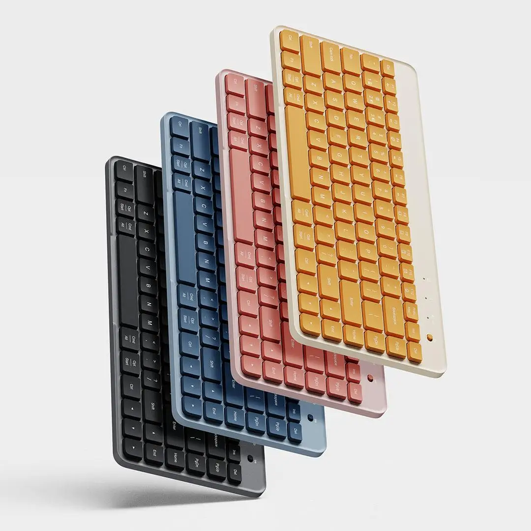 

New Xiaomi 2.4GHz Bluetooth Dual Mode Multi Device Connection Keyboard Brandy Tone with Split Device Support Holder