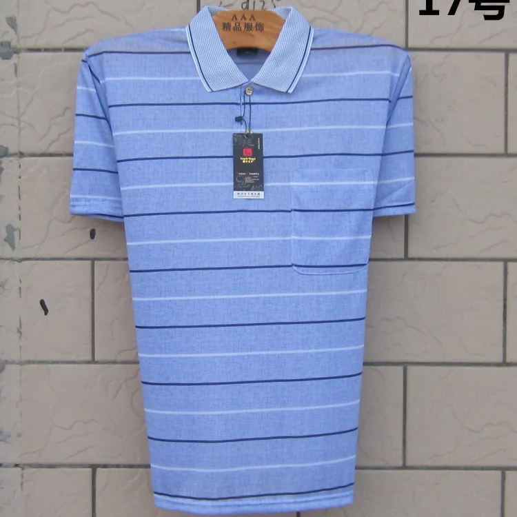 

Father's Day Large Size Middle-Aged Men's Short-Sleeve T-Shirt Cotton CleanFit Loose Fit Embroidery No Iron Processing