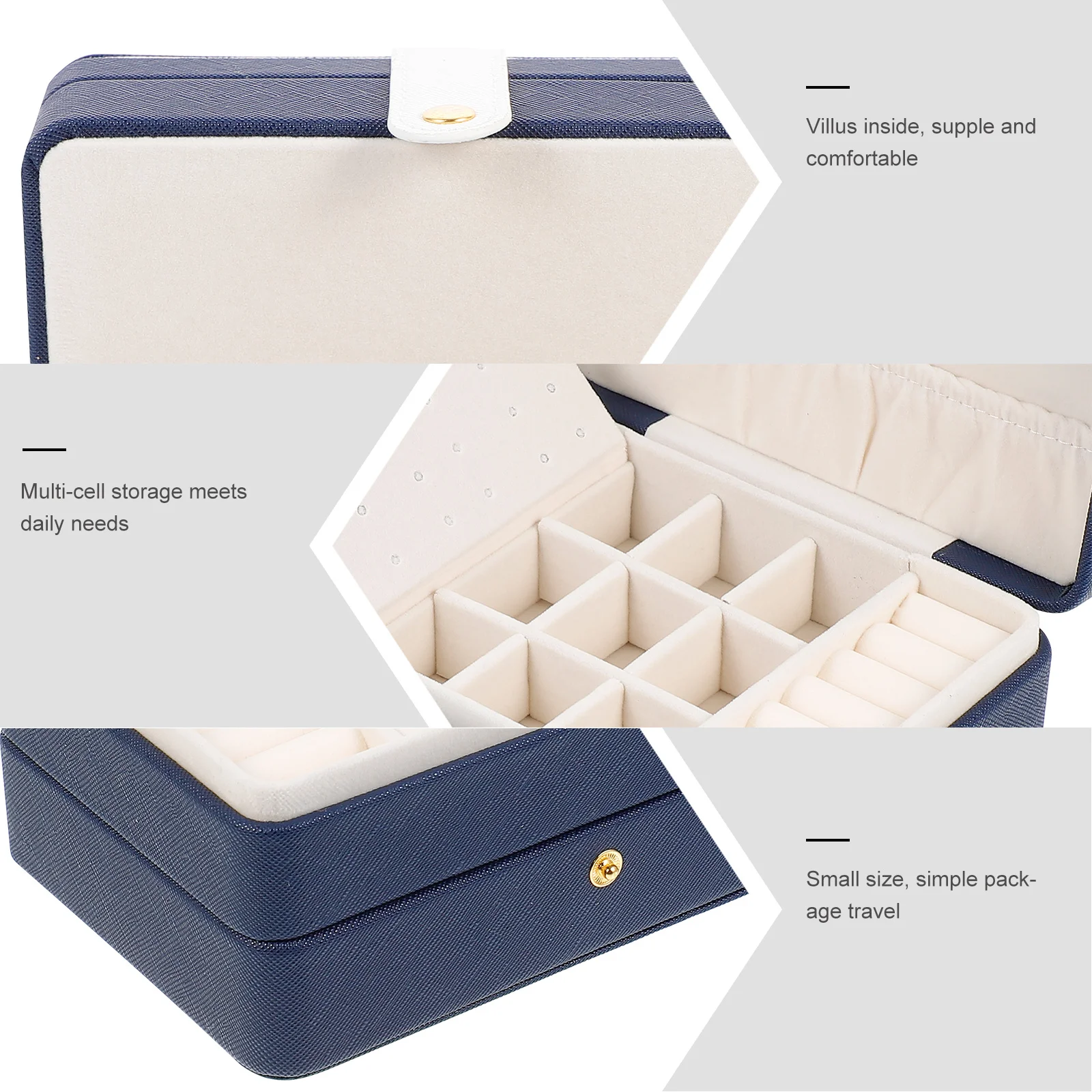 PU Jewelry Organizer Portable Multilayer Box for Necklaces Rings Earrings Storage Travel Case Home Decor Gift