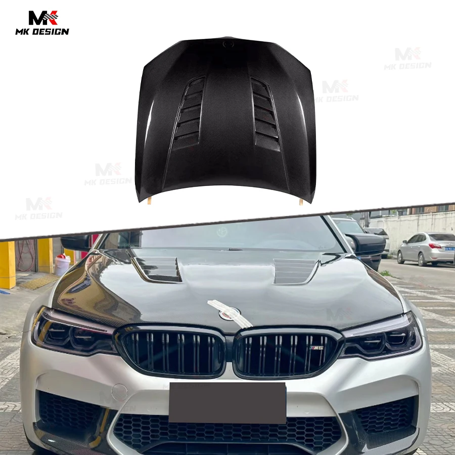 

Carbon Fiber V Style Front Engine Bonnet Hood Replacement for BMW 5 Series F90 M5 G30 G38 2017+ Front Hood Car Accessories