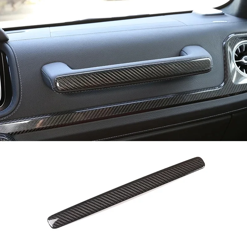 

Real Carbon Fiber Trim Co-Pilot Glove Box Handle Cover Trim Fit For Mercedes Benz G Class W463 G350 400 G55 G63 2019-2020