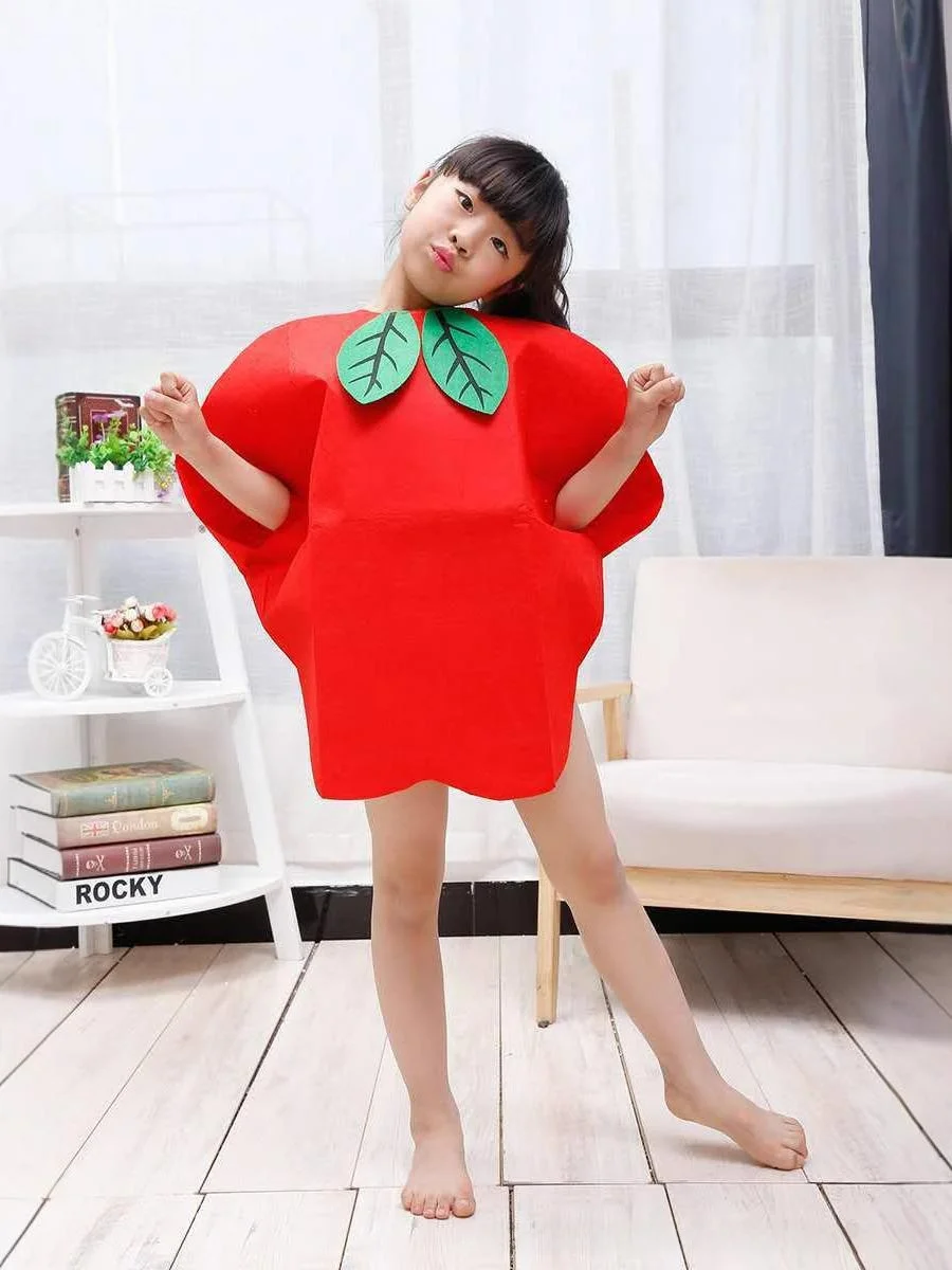 loween Costume di scena Abiti da spettacolo per festival per bambini Frutta Verdura ow Outfit Abiti coordinati genitore-figlio