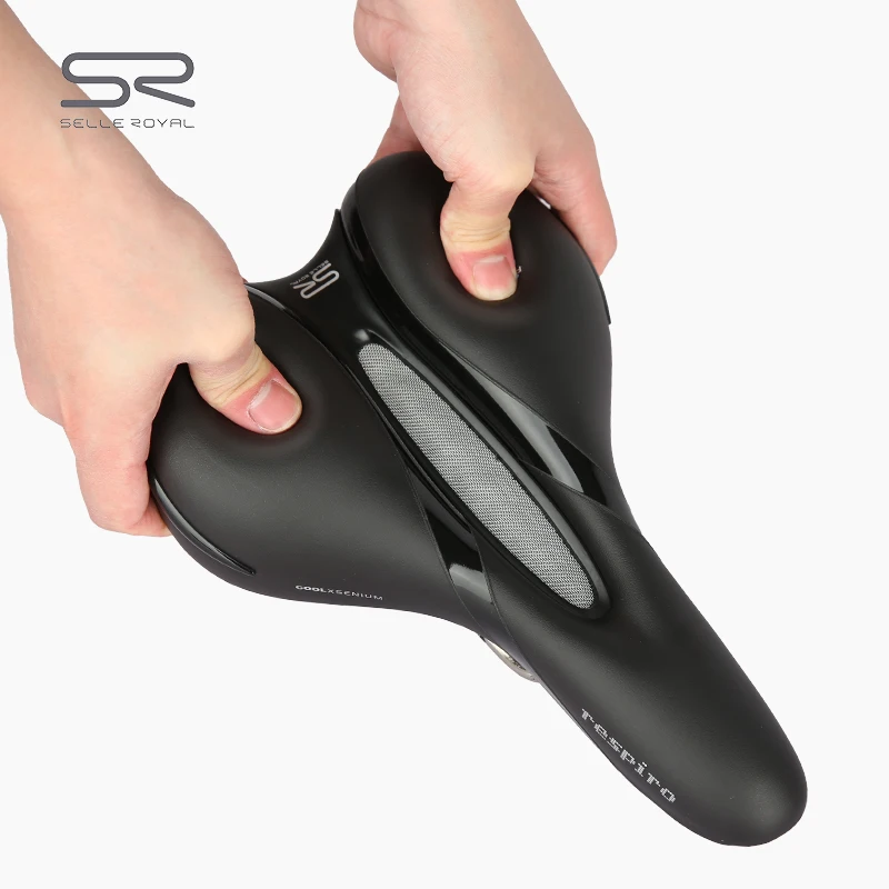 SELLE ROYAL Silica GEL Bicycle Saddle Rail Hollow Breathable Shock Absorbin Comfortable Men Women MTB Road Bike Seat Cushion