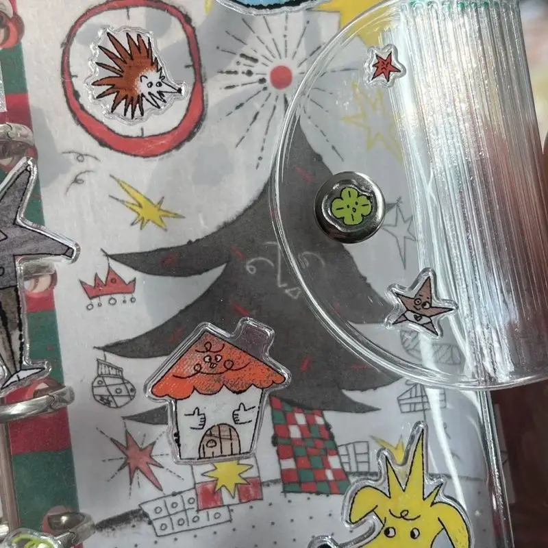 الفنان الكوري لطيف ستار التوضيح هلام ملصقات عالية الجمالية Diy بها بنفسك مجلة قضية الهاتف المحمول سماعة الشارات الهدايا