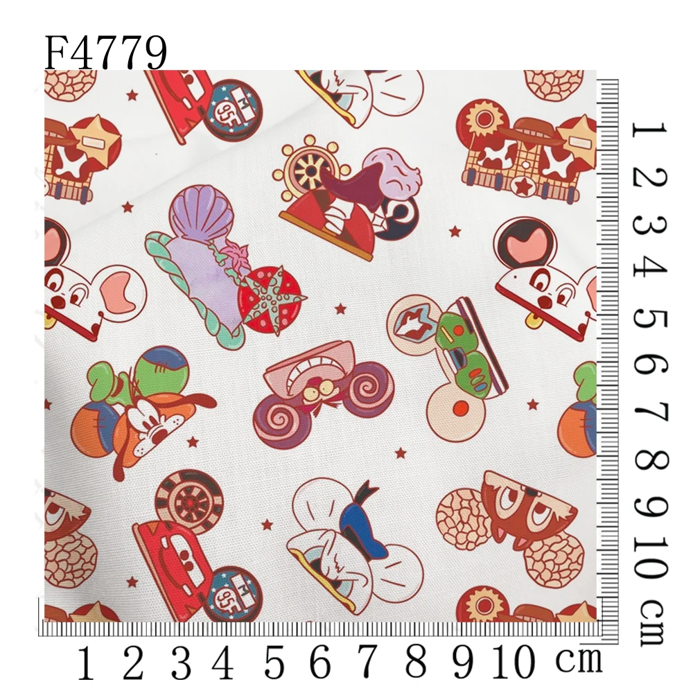 Ice cream Minnie mouse peripherals Fabric 45*140cm DIY Sewing Patchwork Quilting Baby Dress Printed Fabric polyester cotton