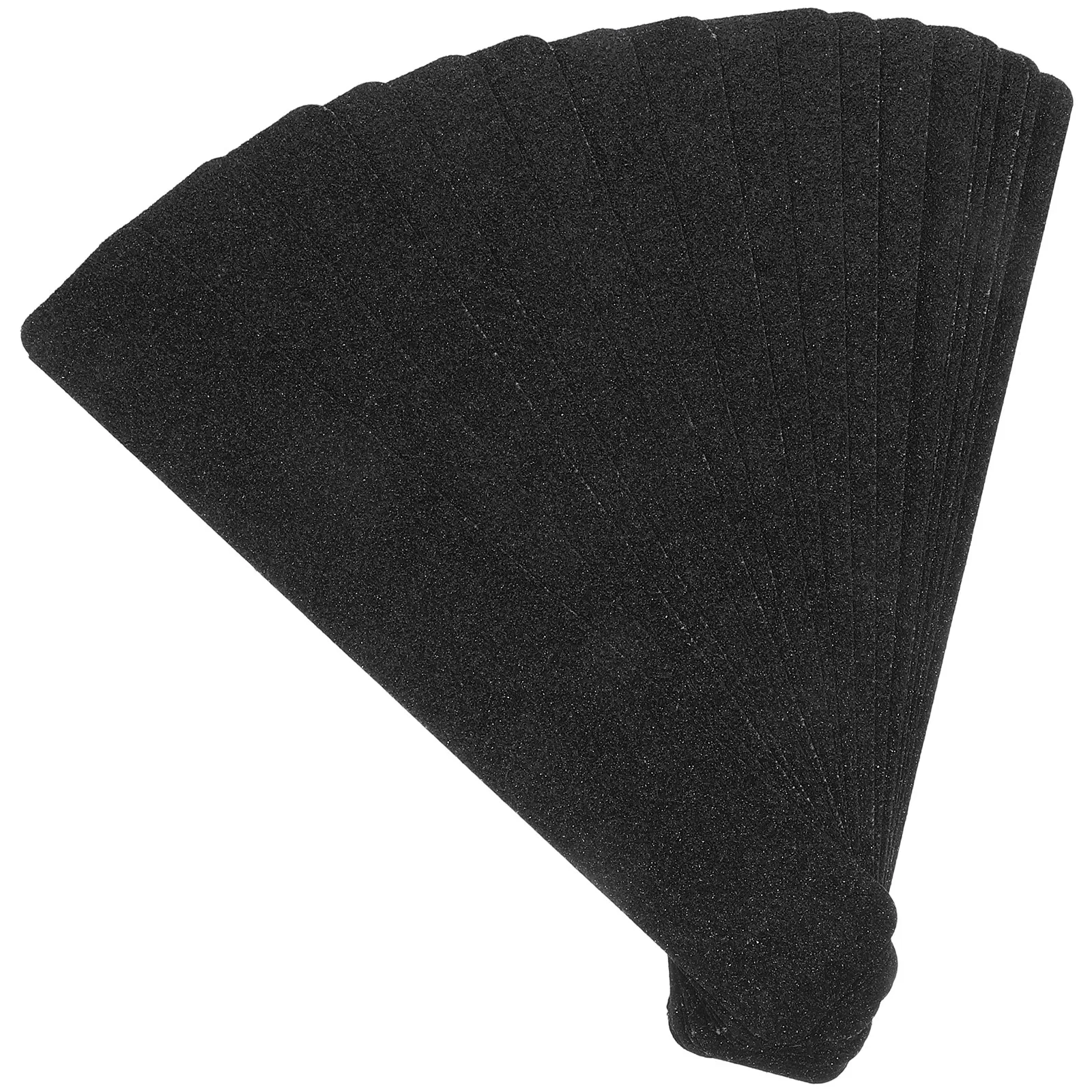 20Pcs Black Self Adhesive Outdoor Anti Skid Tape Waterproof Stairs Safety Grip Strip 11.8x2 Inches Heavy Duty Pet Non Slip Tape
