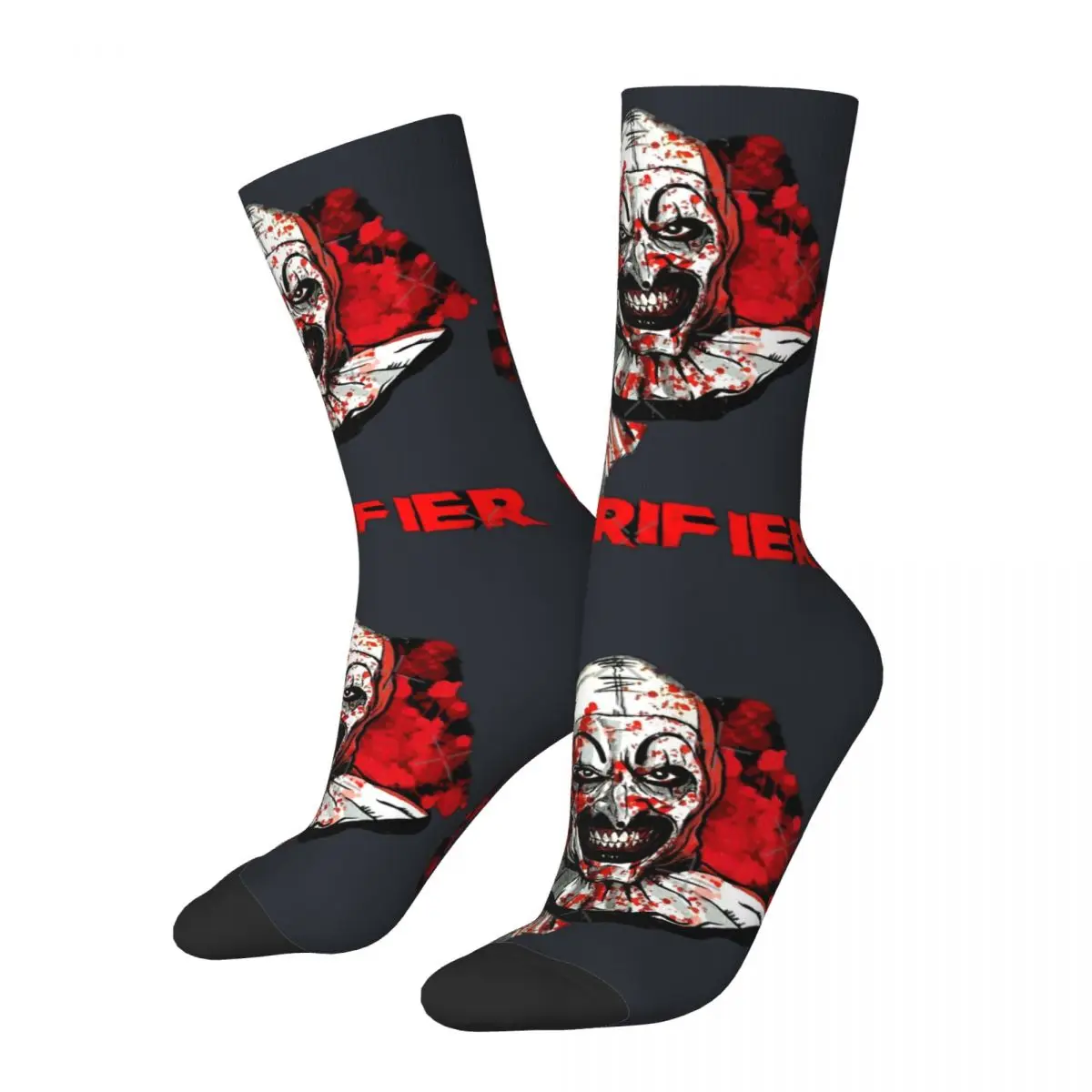 Crazy Terrifier Movie Horror Art The Clown Awesome For Movie Fan Sock for Men Harajuku Terrifier Quality Pattern CrewSock Casual