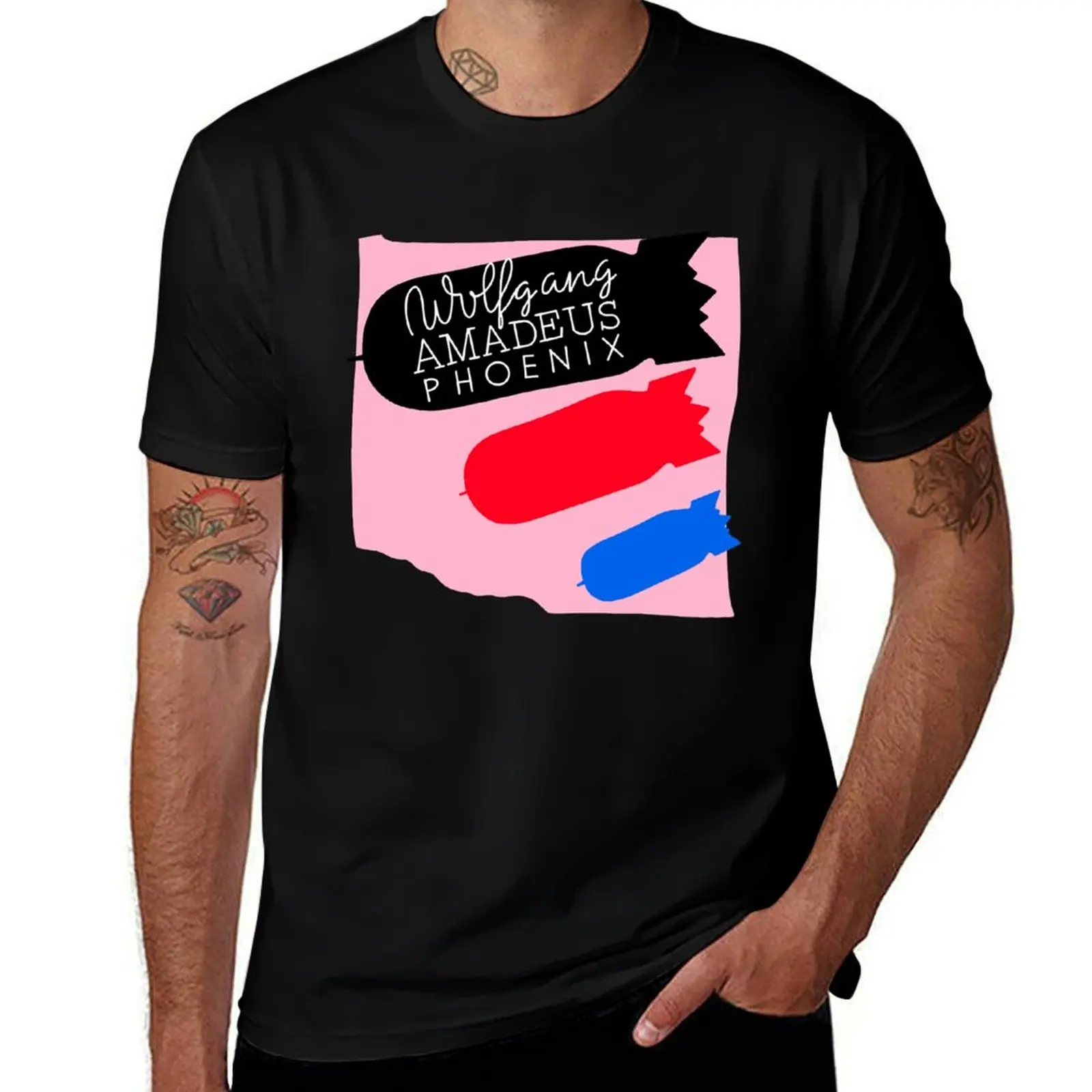 

Wolfgang amadeus phoenix T-Shirt Art Pattern Printed Casual Top