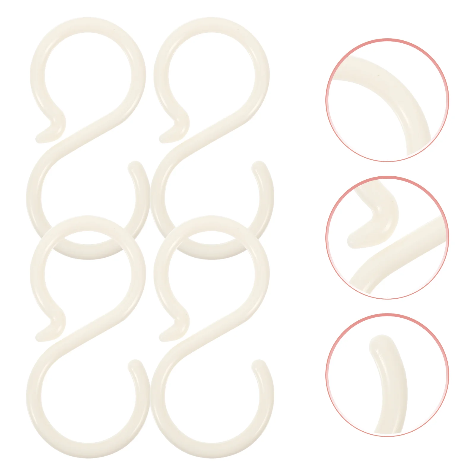 40pcs S shape Hooks Plastic Hangers Stable Sturdy ganize Hair Ties Scarves Towels Bathroom Door Punch Free ganizer Hangers