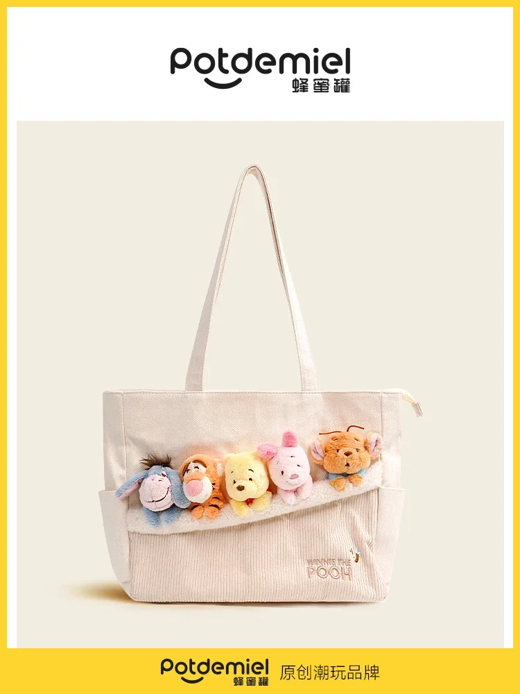Oficjalna torba Disney Potdemiel Honey Pot, torba na ramię z motywem Leśnego Stołu, Kubuś Puchatek, urocza torba na laptopa, prezent, bestseller