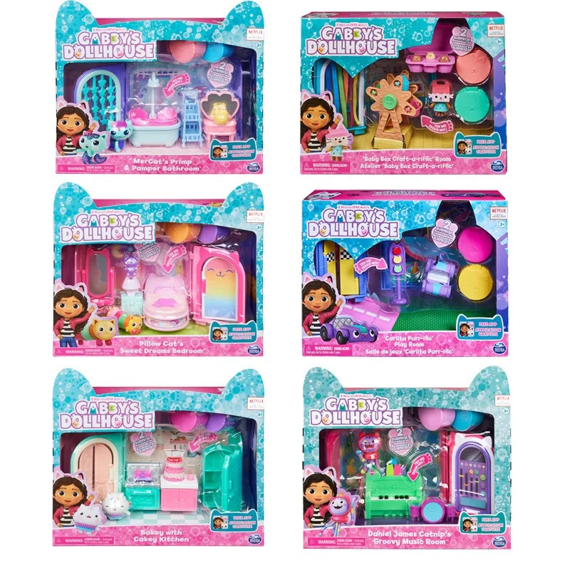 

Gabby's Dollhouse Toys Baby Box Cat Craft-A-Riffic Room Gabby Magic House Deluxe Figure Playhouse Set Girl Play House Toys Gifts