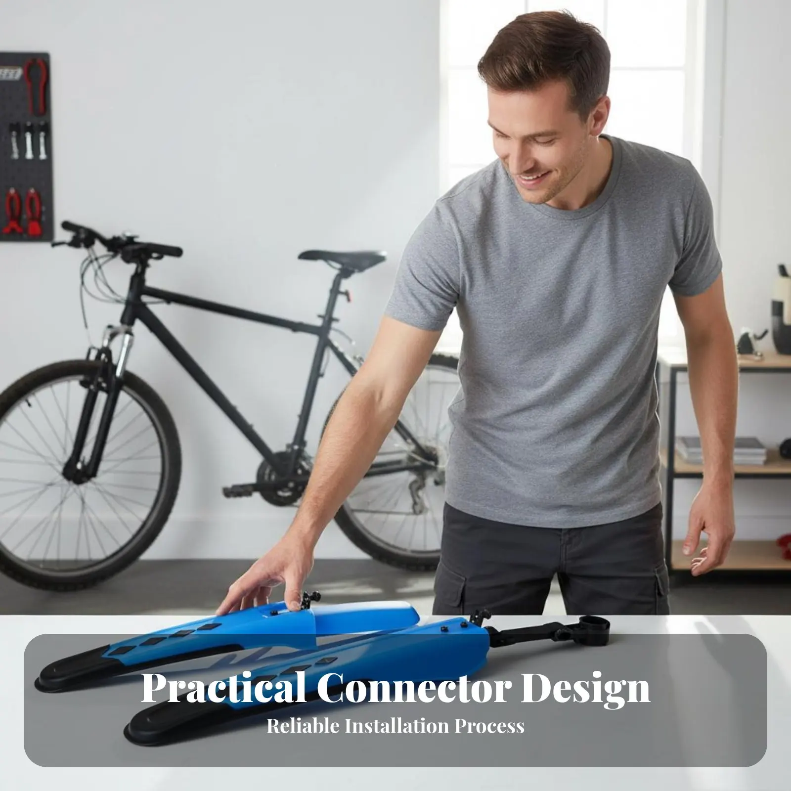 Quick Release Bike Mudguard Easy to Install Front and Rear Mudguard Set Front and Rear Two-Wheeler Fenders Lightweight