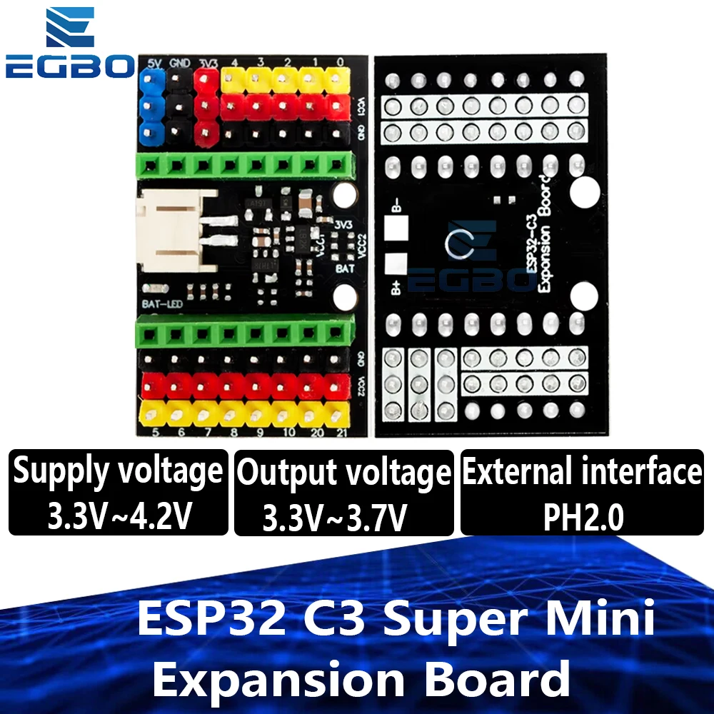 EGBO ESP32 C3 SuperMini  Expansion Board IO Port Extraction Control Sensor  for aiduino