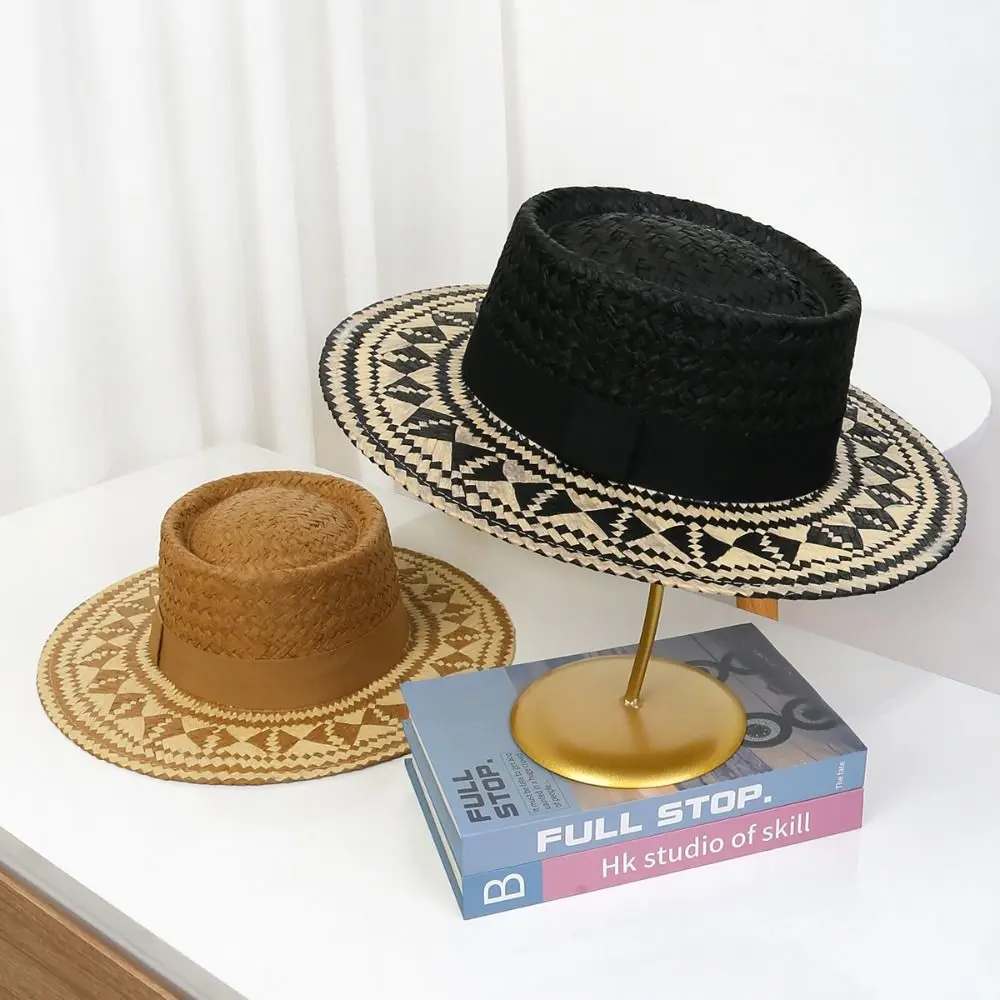 

Stylish Wide Brim Straw Cowboy Hat Straw Classic Western Cowgirl Hat Vintage Beach Sun Hat for Women & Men