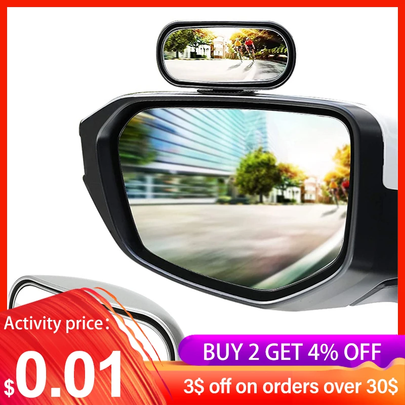 Car Rear View Mirror Blind Spot Mirrors Waterproof 360 Degree Wide Anger Parking Assitant Auto Rearview Safety