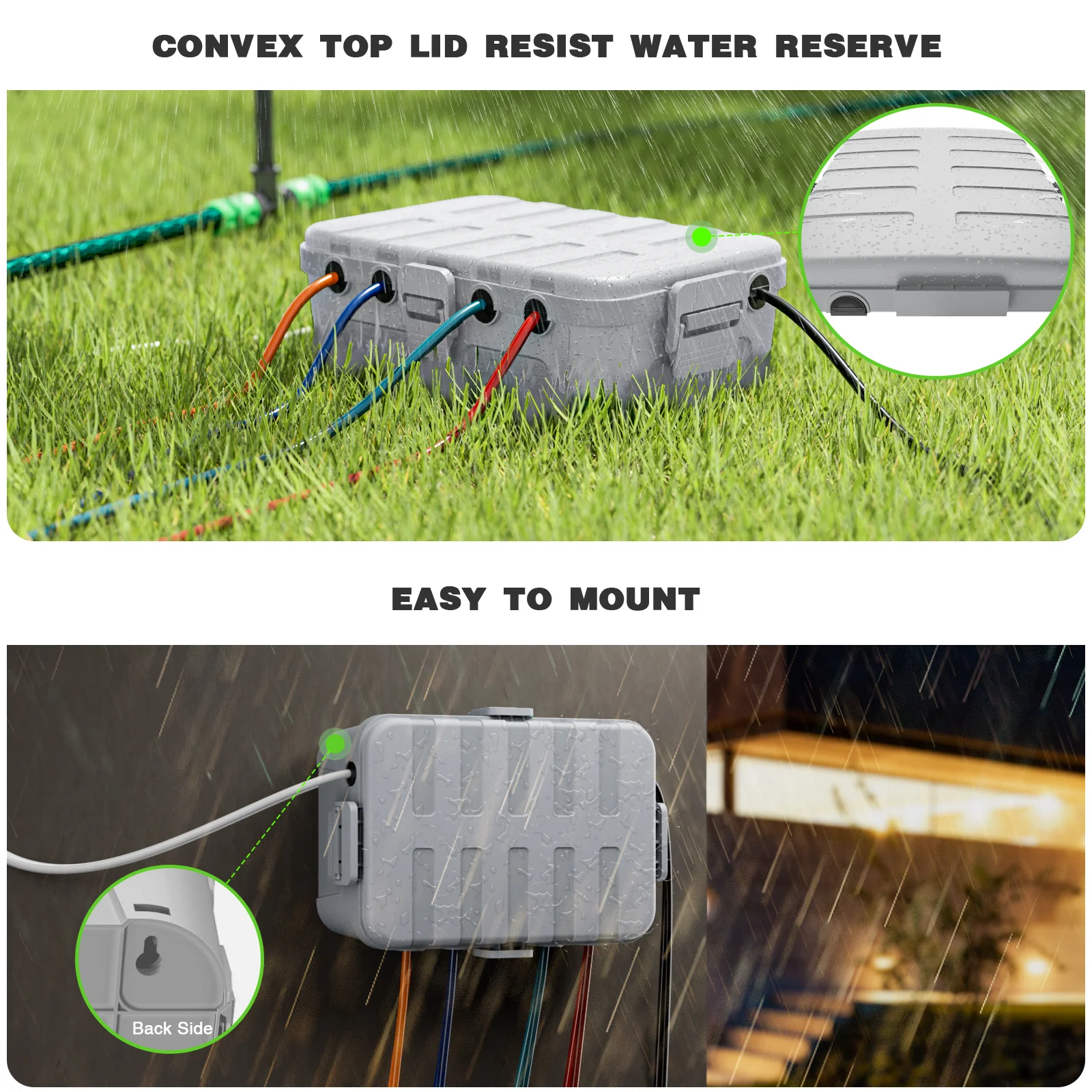 32 X 22 X 13 cm Extra Large Electrical Boxes Waterproof Outdoor Extension Lead Cover For Outlet/Plugs/Holiday Light Decoration
