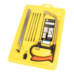 Mini Magic Hacksaw Set, 8-in-1 multifunctional, adapts to most types of materials, 65 mn steel, 6 replaceable blades