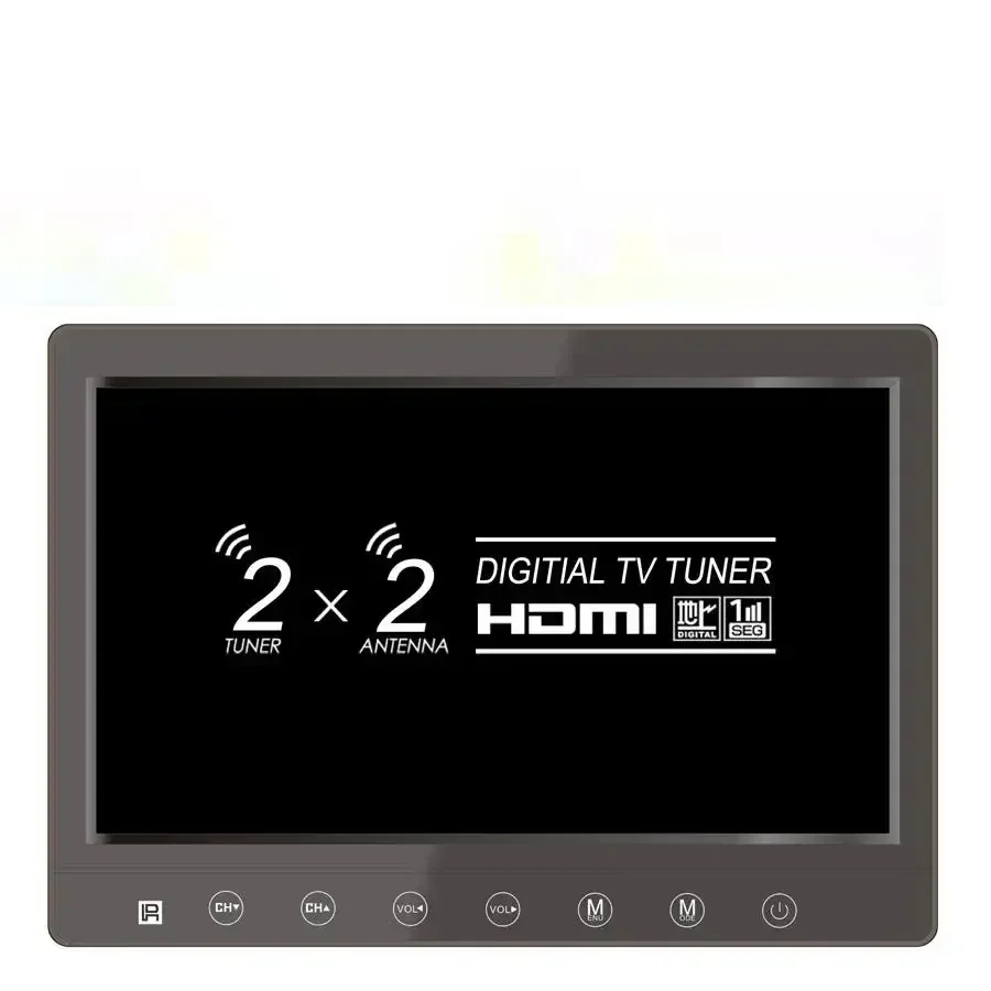 

2 Tuner 2 Antenna 10.1 Inch Full Segment MPEG4 140km/h Digital TV Receiver for Japan Brazil South American ISDB-T10 HDMI AV FM