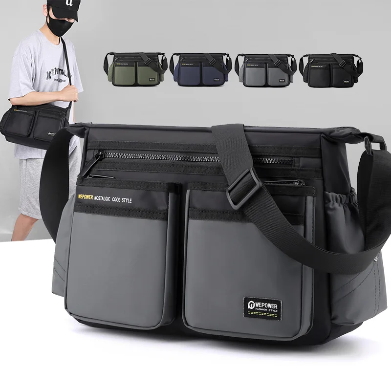 

Мужская сумка через плечо для занятий спортом на открытом воздухе, большая вместительная дорожная мужская сумка-мессенджер из ткани Оксфорд