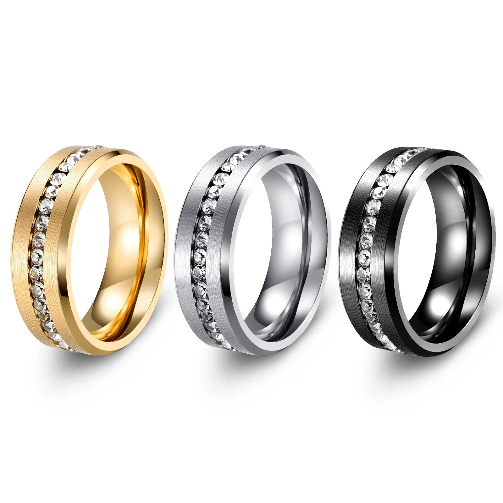 SINLEY  New Minimalist Thin Rings for Women Wedding Brilliant Cubic Zircon High Quality Versatile Female Finger Ring Jewelry