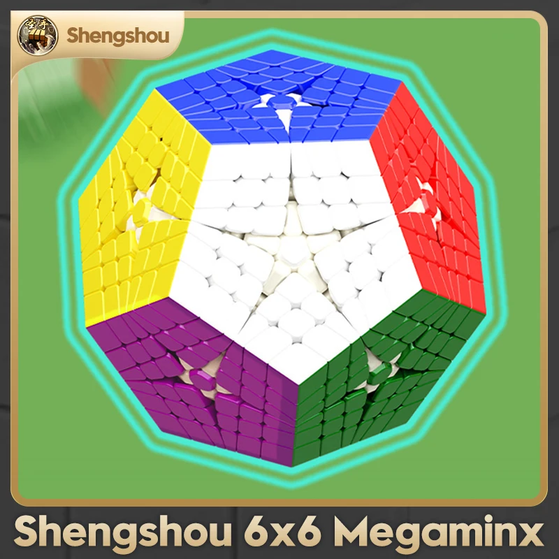 لغز المكعب السحري ShengShou Megaminx ، ألعاب شذوذ Sengso Dodecahedron ، هدية للأطفال ، 6x6