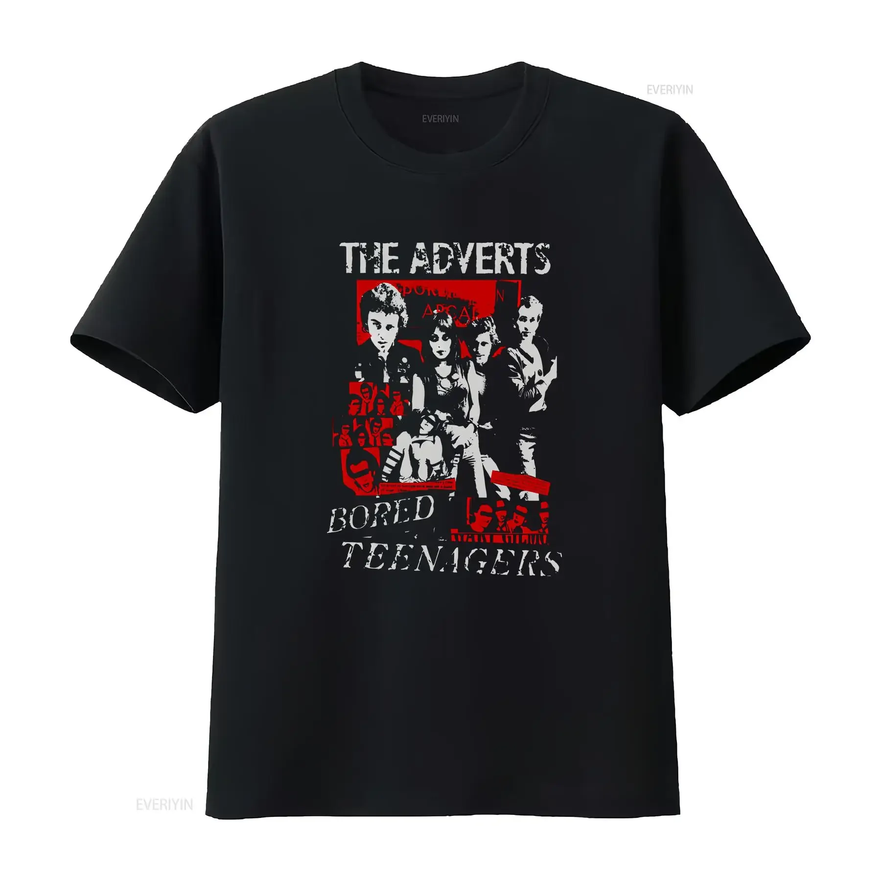 Adverts Band The Bored T Shirtnagers Cotton Black All Size Shirt LI1102 vintage Washed Versatile Stretched Breathable